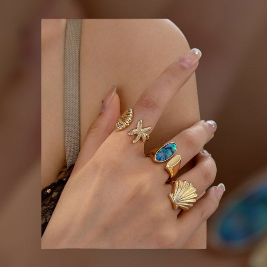 Ocean Treasure - Set of 3 Rings