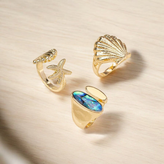 Ocean Treasure - Set of 3 Rings